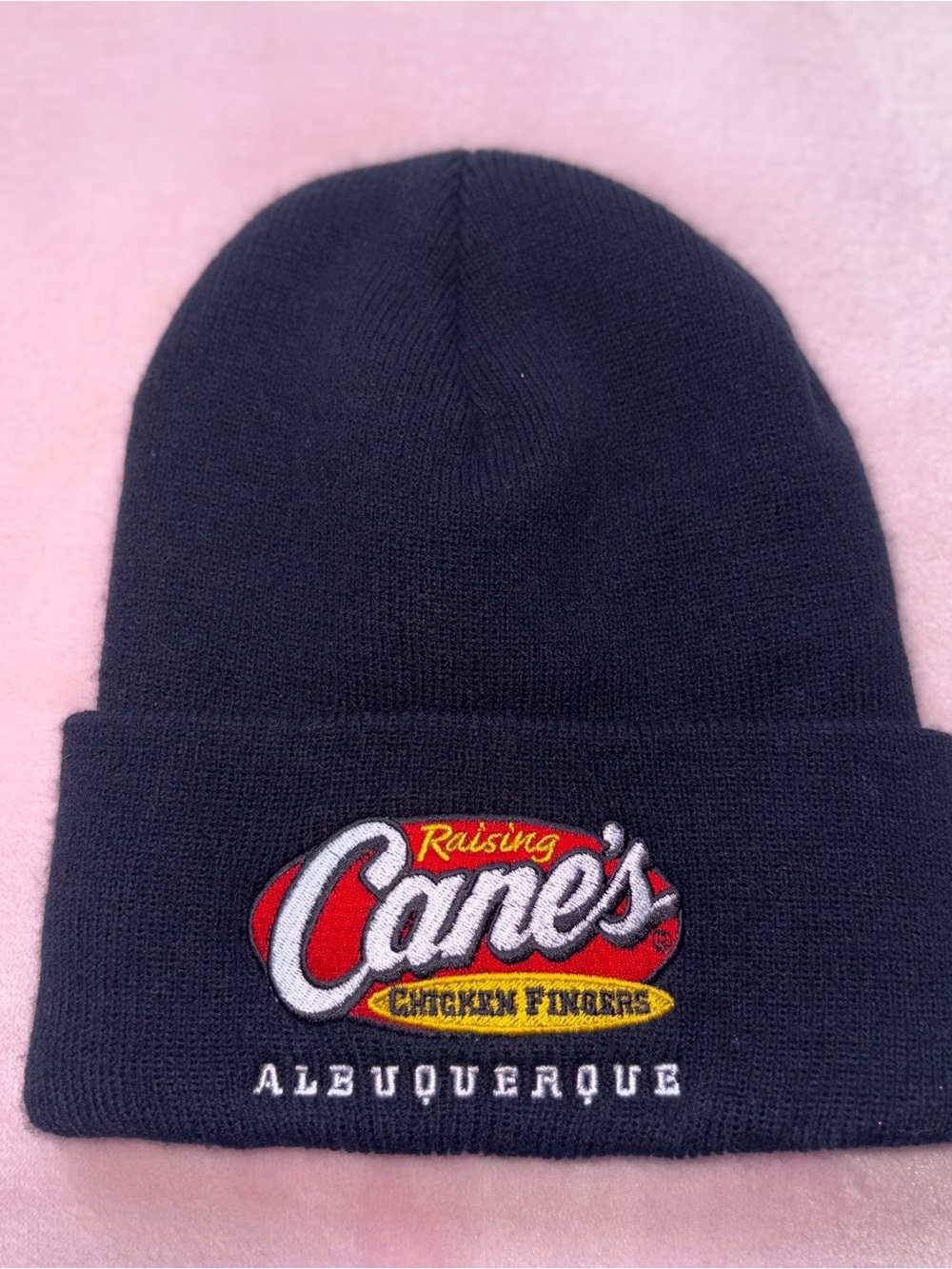 Raising Cane’s Black Albuquerque Logo Beanie